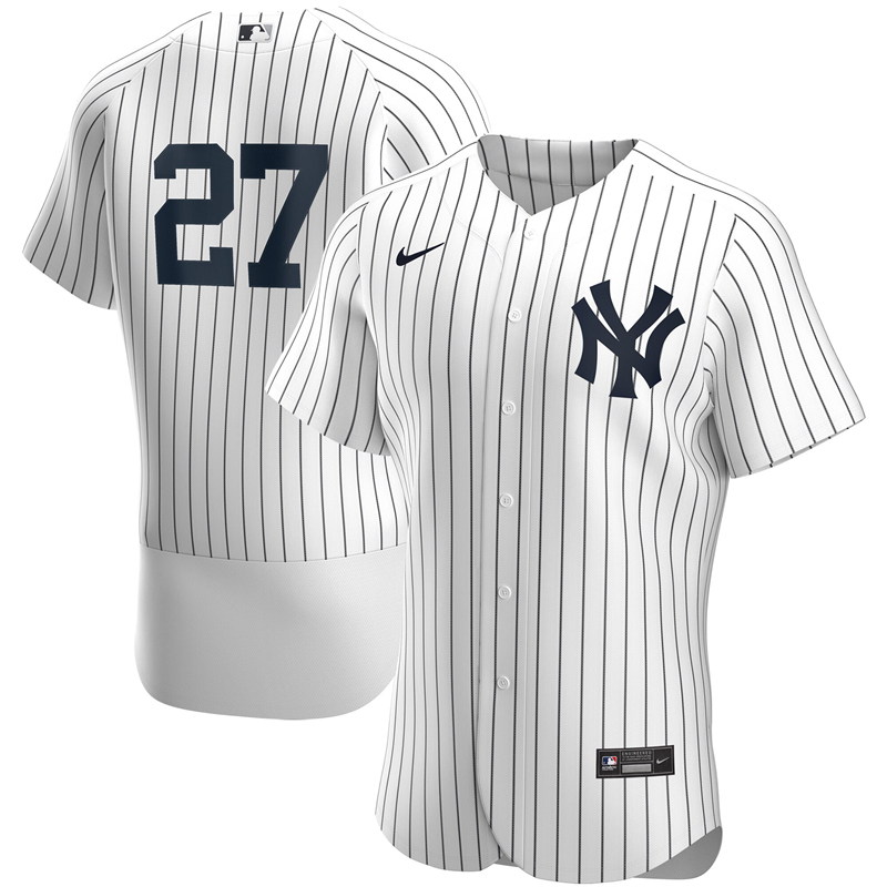 2020 MLB Men New York Yankees #27 Giancarlo Stanton Nike White Home 2020 Authentic Player Team Jersey 2->new york yankees->MLB Jersey